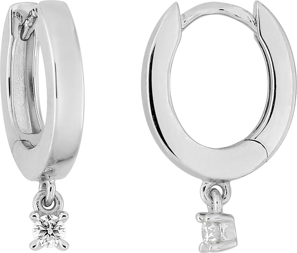 9KLGD195W - Earrings - 9CT WHITE GOLD