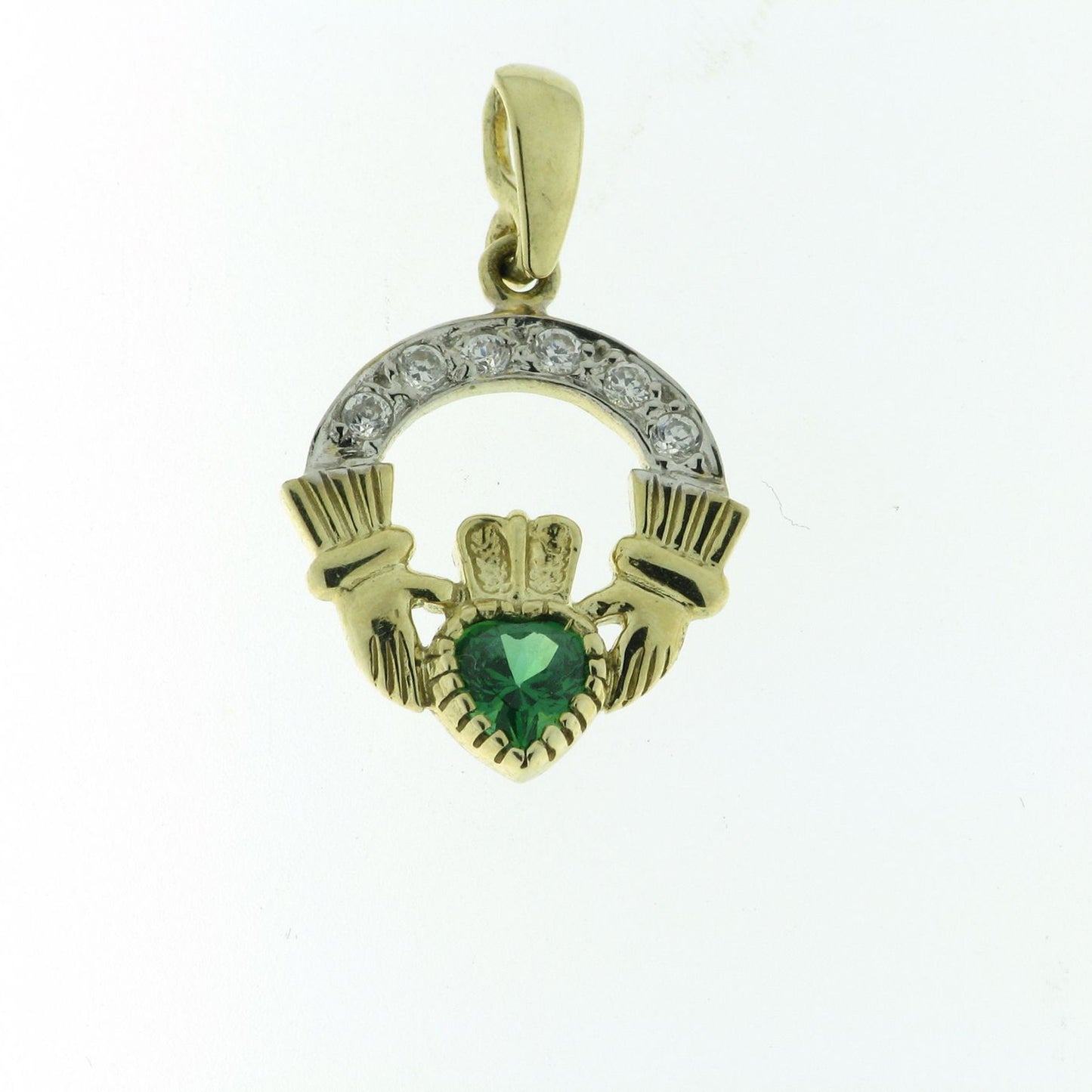 CP016CZ - PEND CZ CLADD HEART CZ