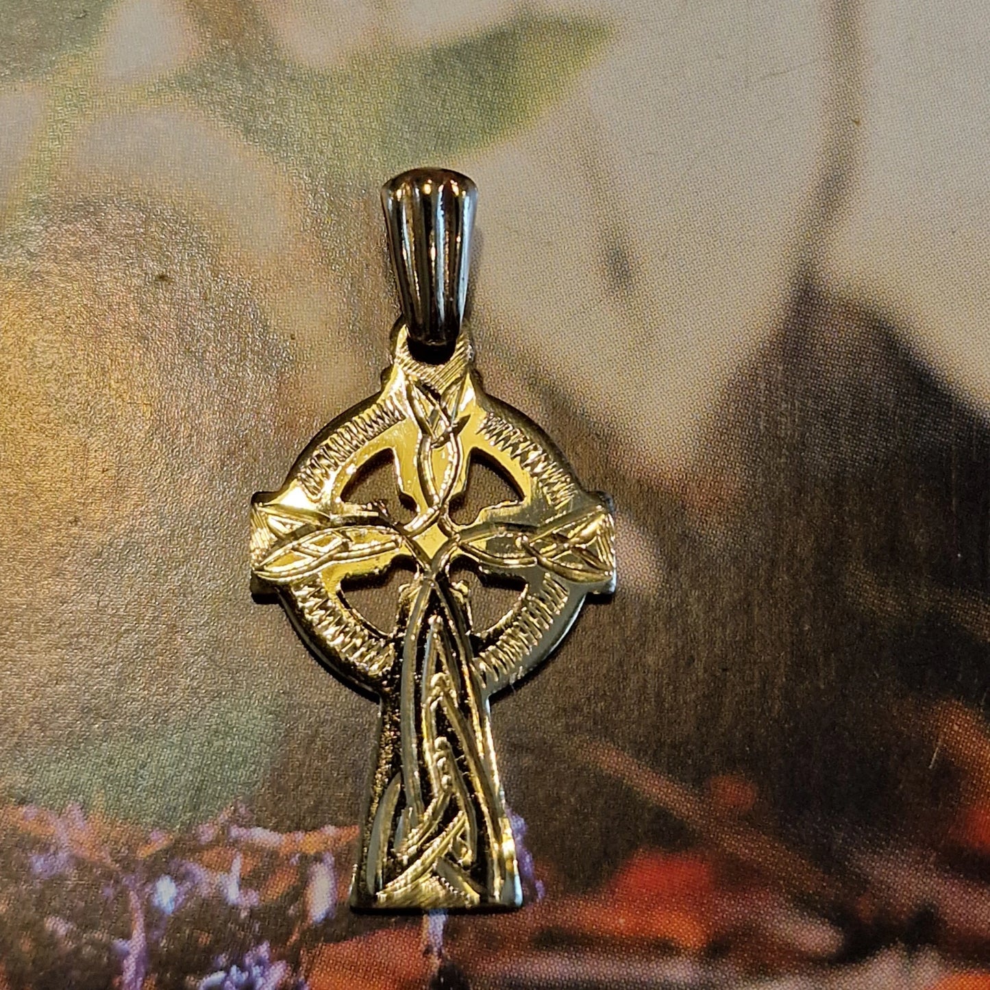 CC021E - PEND CELTIC CROSS HAND ENGRAVED