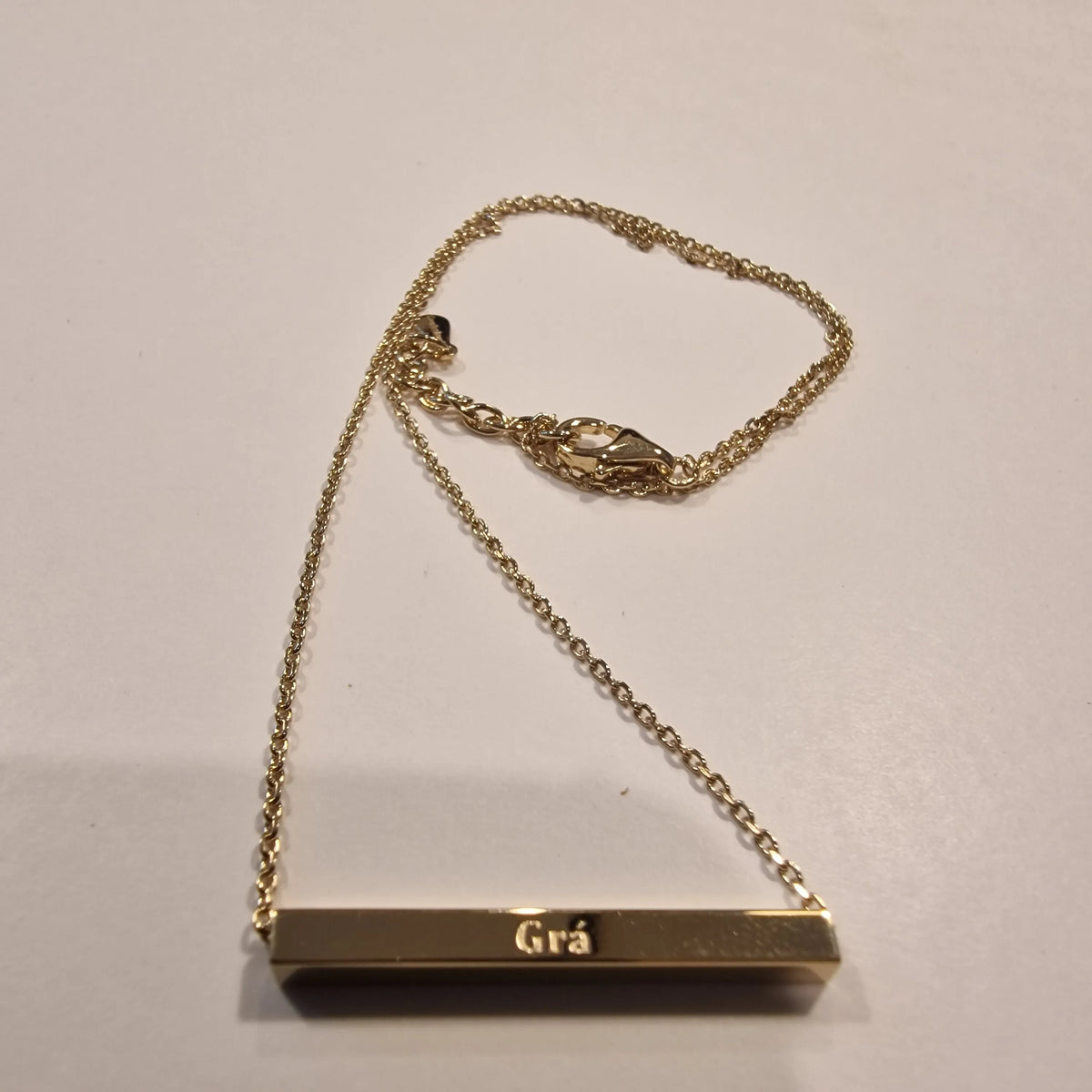 GFNL009 - NECKLETTE PLAIN RECTANGULAR TUBE - GOLD FILLED