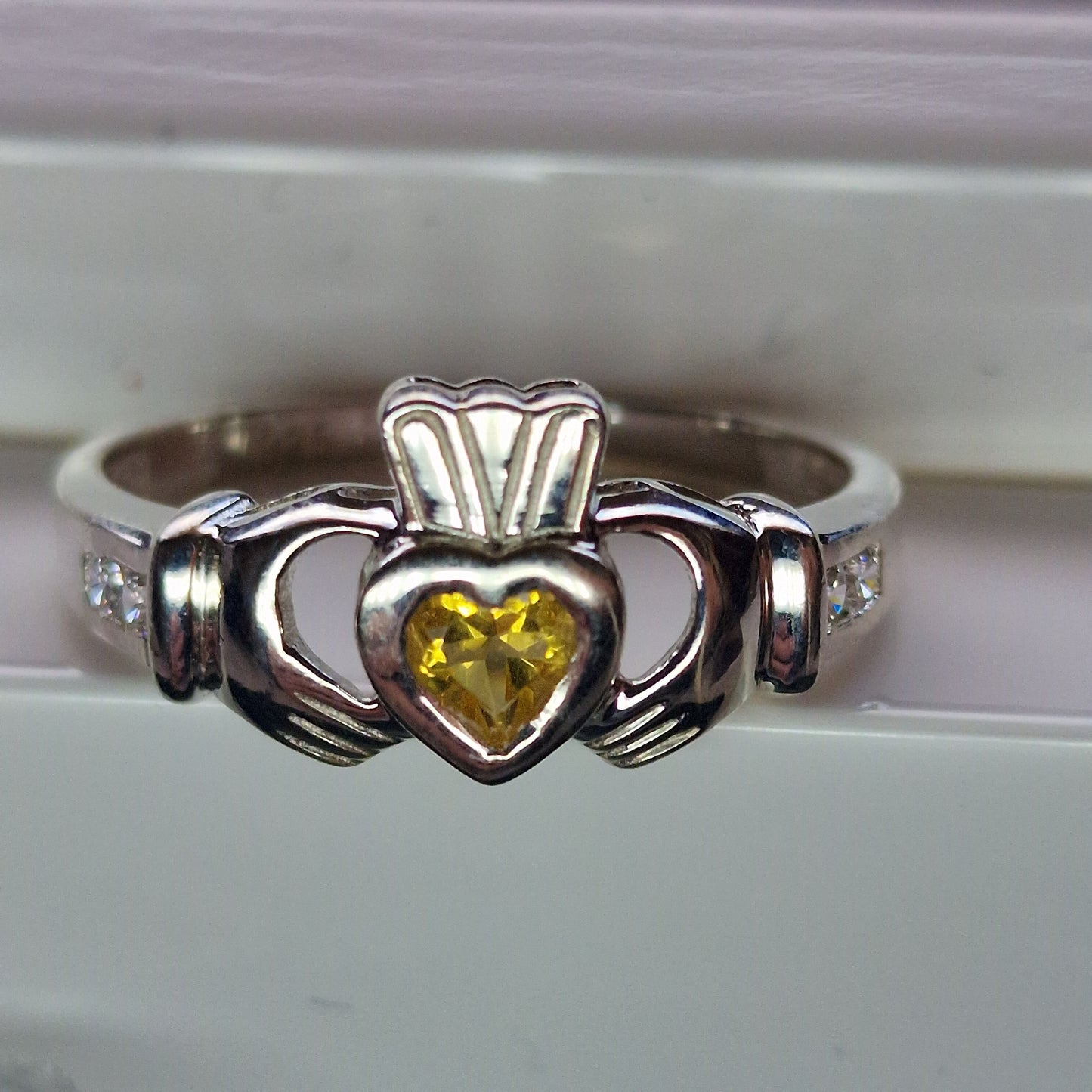 SKS6668CT - RING 11 CITRINE CHAMPAGNE CLADD LRG