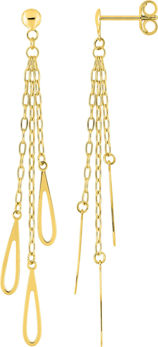 297489.00 - Earrings - 9CT YELLOW GOLD