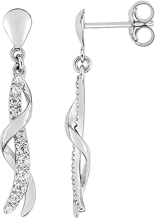 39SA020GZ - Earrings - 9CT WHITE GOLD