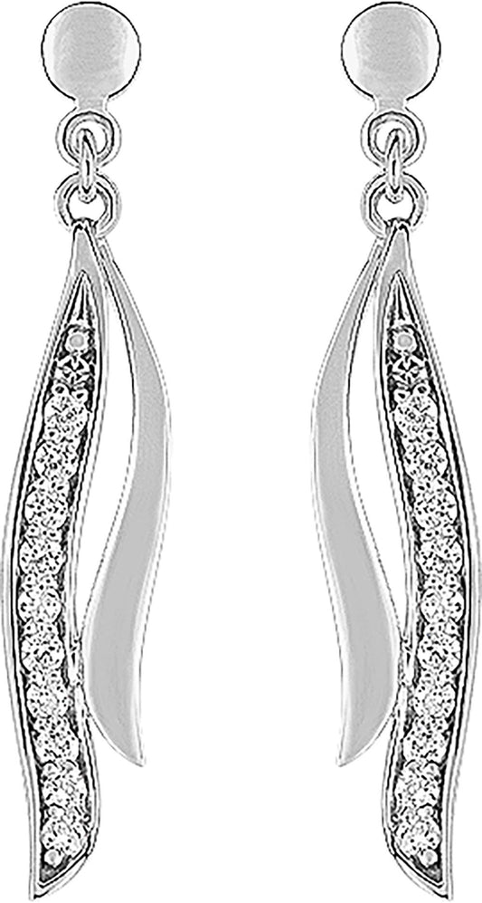 39SF19GZ - Earrings - 9CT WHITE GOLD
