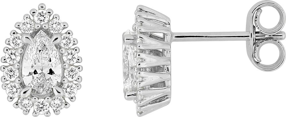 9KLGD129W - Earrings - 9CT WHITE GOLD