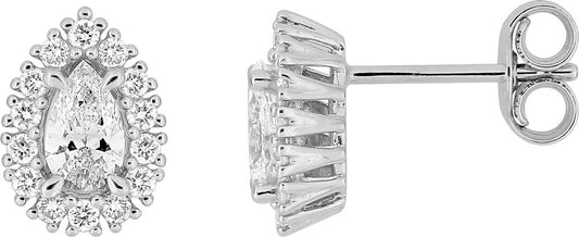 9KLGD129W - Earrings - 9CT WHITE GOLD