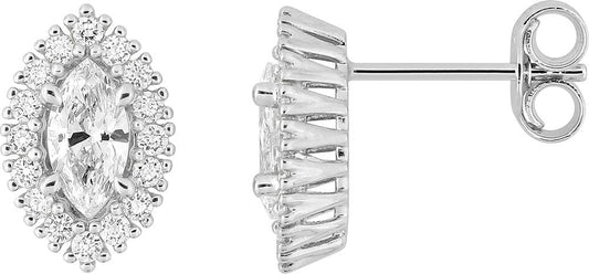 9KLGD166W - Earrings - 9CT WHITE GOLD