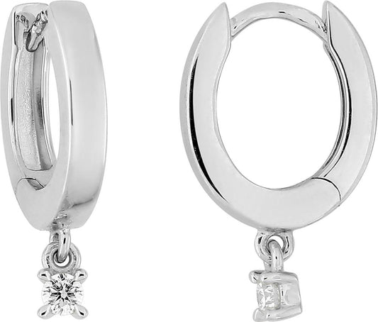9KLGD195W - Earrings - 9CT WHITE GOLD