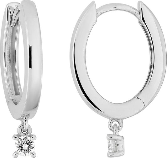 9KLGD196W - Earrings - 9CT WHITE GOLD