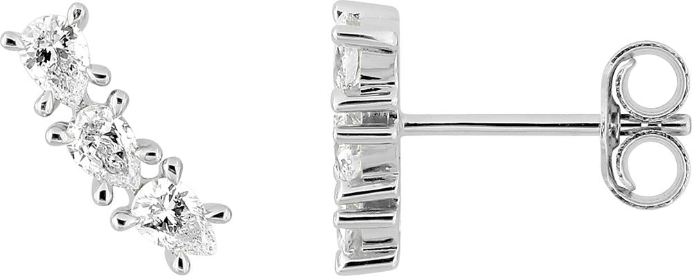 9KLGD220W - Earrings - 9CT WHITE GOLD