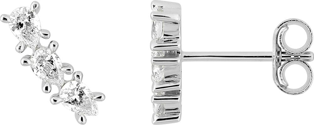 9KLGD220W - Earrings - 9CT WHITE GOLD