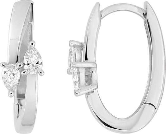 9KLGD290W - Earrings - 9CT WHITE GOLD