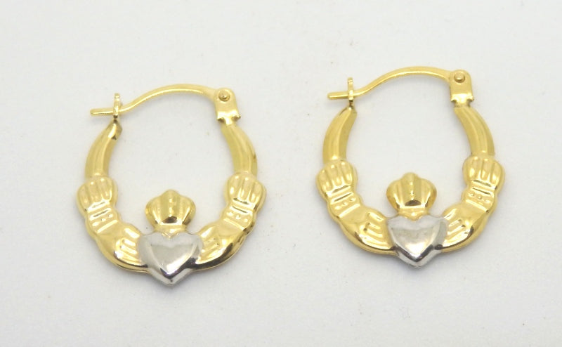 CE015 - EAR CREOLE 2TONE SAMPLE IN CE AND GOLD EARRINGS