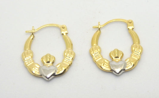 CE015 - EAR CREOLE 2TONE SAMPLE IN CE AND GOLD EARRINGS