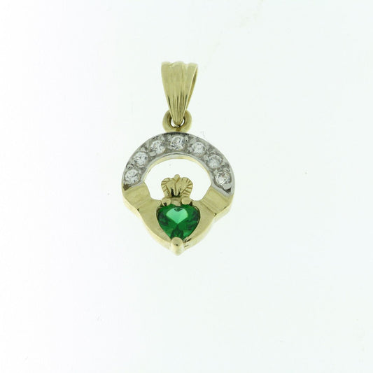 CP014GR/CZ - PEND CZ CLADD HEART GR