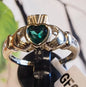 GFCLR6668GR - RING GREEN (MAY) CLADD (2CZ) LRG