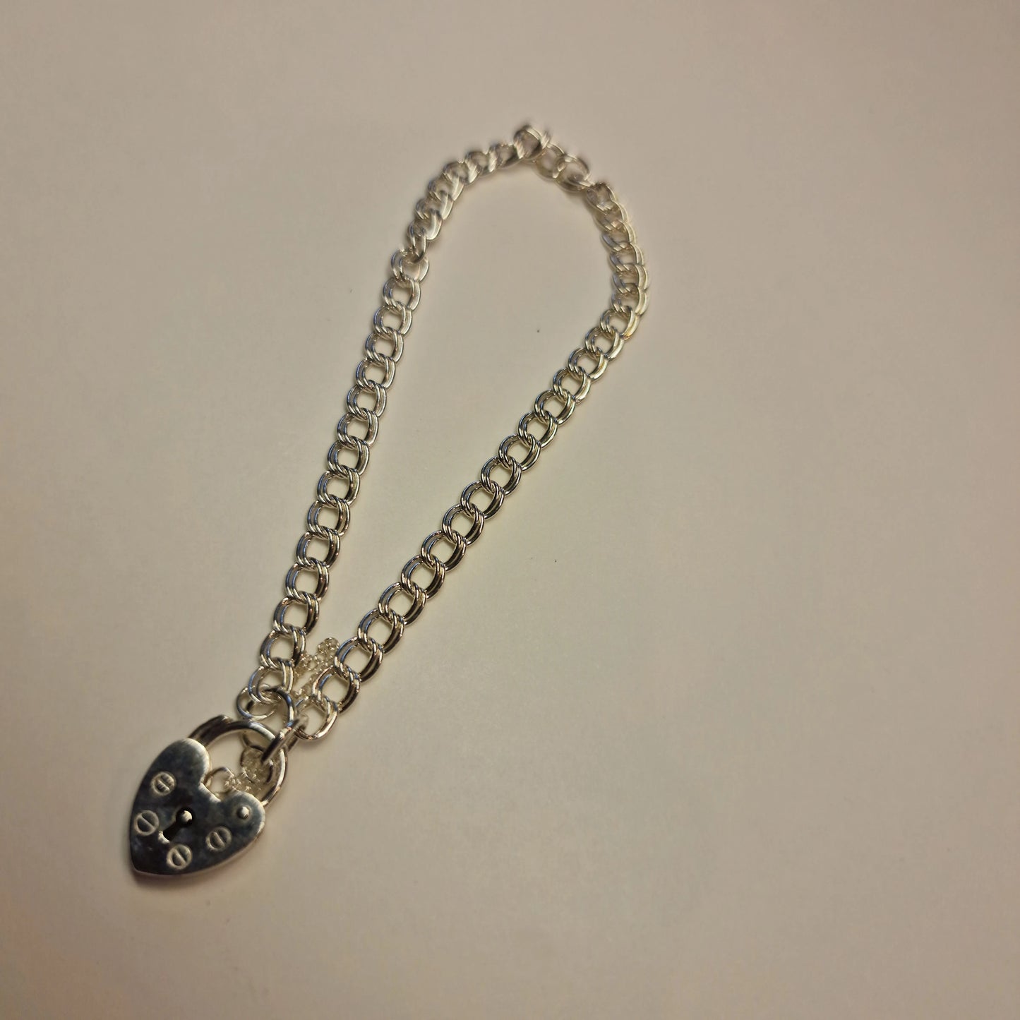 S0251 - BRACELET CHARM CURB ROUND LOOSE DOUBLE LINK LADIES