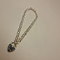 S0251 - BRACELET CHARM CURB ROUND LOOSE DOUBLE LINK LADIES