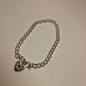 S0386 - BRACELET CHARM CURB OVAL LOOSE LADIES