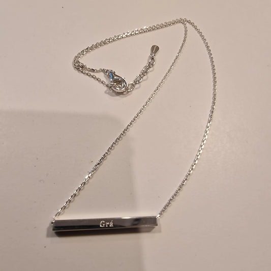 S1169 - DIAMOND CUT ROLO CHAIN 20" - SILVER