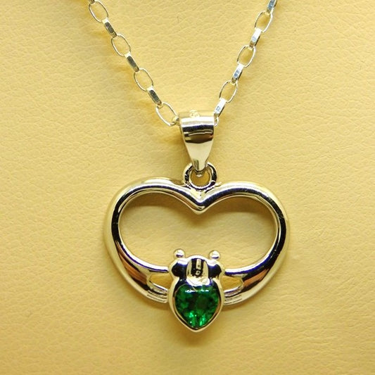 SCP168GR - PEND GREEN CLADD HEART