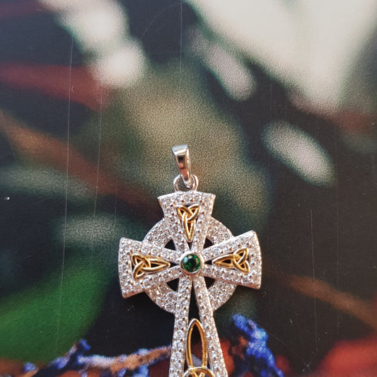 SCP251 - PEND CZ GR CELTIC CRO